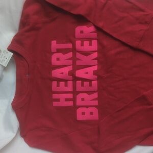 Crewcuts Red and Pink Heart Breaker Long Sleeve Tee